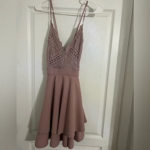 Windsor Lavender Formal Dress with Lace Detailing